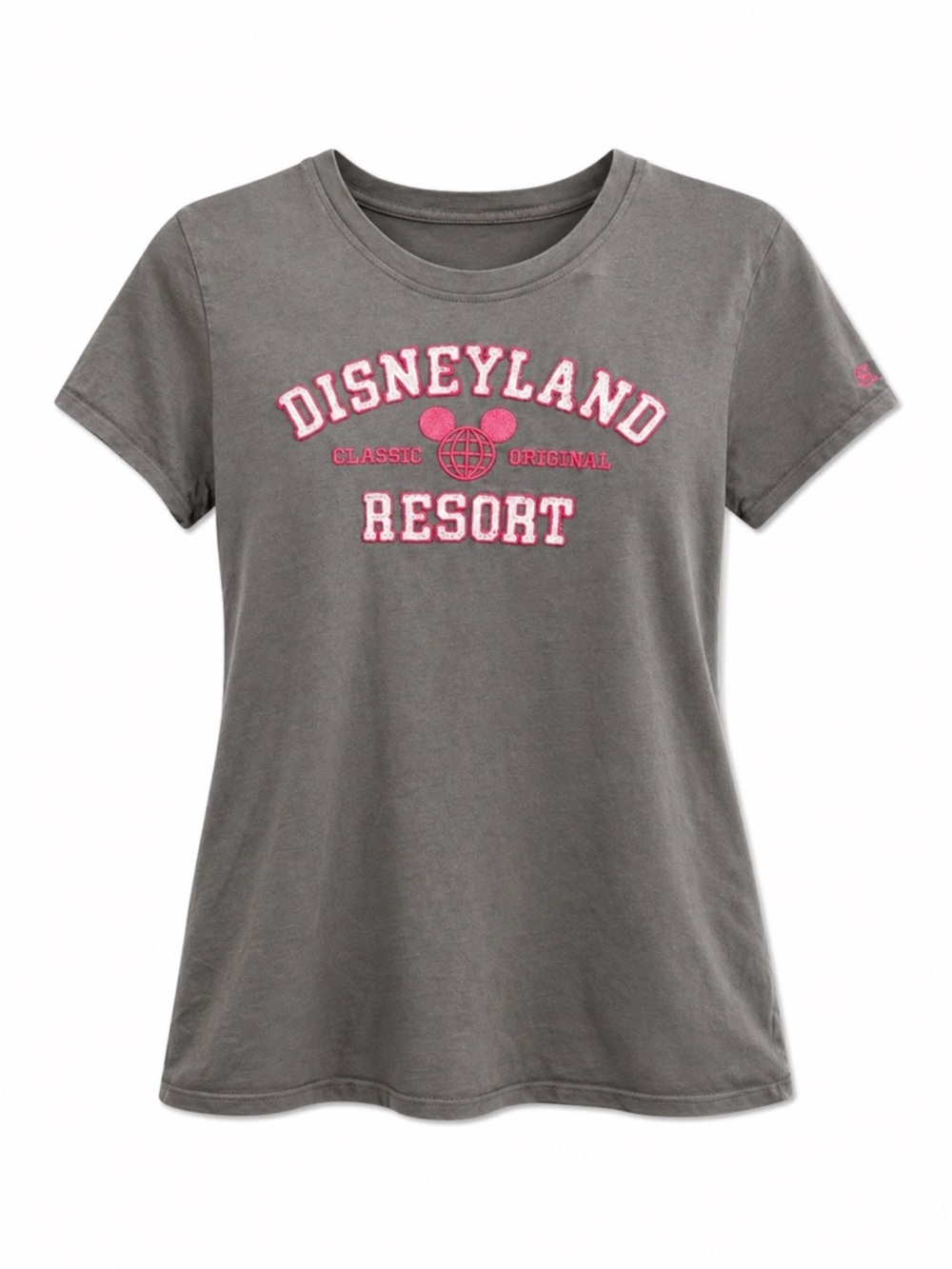 Disneyland Resort Graphic Tee Large Gray Pink Mickey Classic